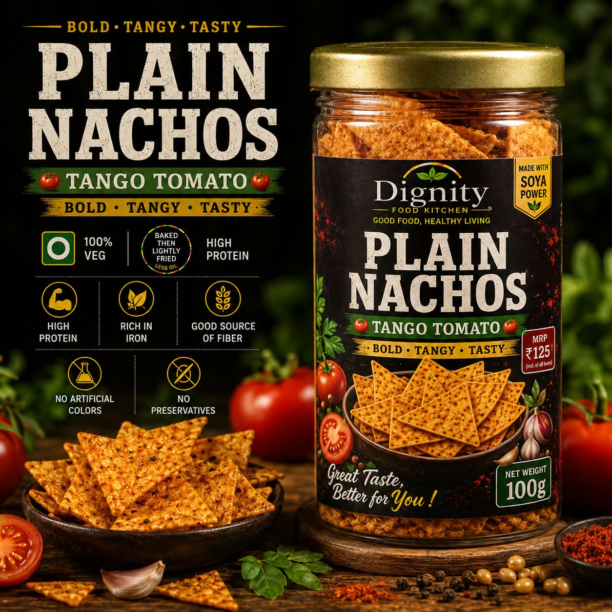 Plain Nachos – Tango Tomato — Dignity Food Kitchen Tango Tomato snack jar